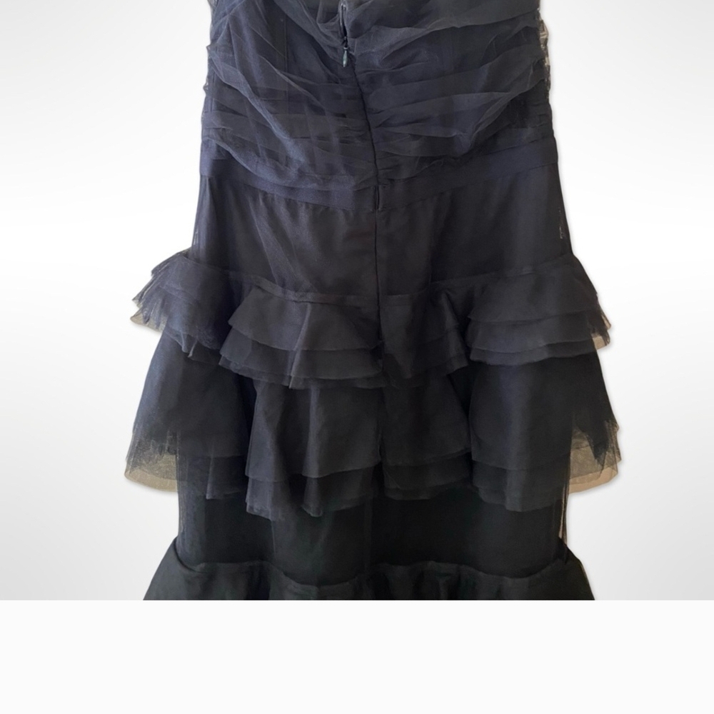 Michael Costello Alai Elegant Black Strapless Evening Dress - Picture 4 of 11